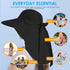 Women's Sun Hat UV Protection, Foldable Waterproof Wide Brim Bucket Hat with Neck Flap