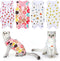 4 Pieces Cat Recovery Suits Body Wraps - Breathable Recovery Clothes for Cats Small Dogs, Abdominal Weaning (Banana,