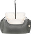 Best Pet Supplies Dog Booster Seat for Car, Truck, SUV - Soft Plush Cushion with Tall Pillow & Secure Straps, Gray