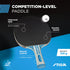 2mm STIGA Ping Pong Paddles - Tournament-Approved Sponge - Flared Handle for Enhanced Control - Competitive Table