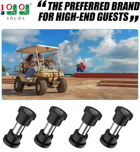 Golf Cart Rear Leaf Spring Bushings & Sleeves Kit for EZGO TXT/Medalist (94+) Gas/Electric, Club Car DS 1992-up