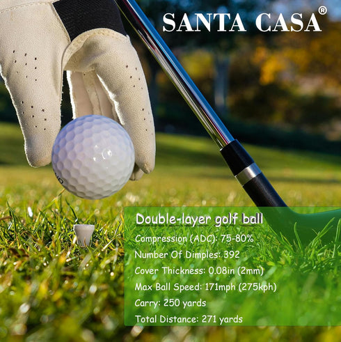 SANTA CASA Father's Day Golf Gift Set, Complete Accessories for Dad, with 3 Golf Balls, Bag Case