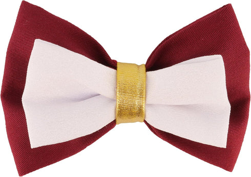 Coastal Pet Accent Metallic Dog Collar Embellishment, One Size, Burgundy Bow