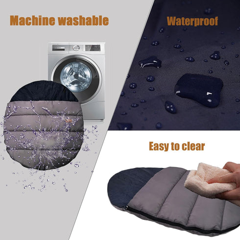 Soft Warm Dog Sleeping Bag, XXL Portable Waterproof Camping Pet Bed, Packable for Camping, Hiking, Indoor Use