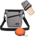 Ownpets Dog Training Pouch: Pet Treat Pouch with Collapsible Bowl, 4 Ways to Wear, Grey