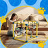 8 16.5 Inch Soulchen Puppy Play Gym with Hanging Toys, Small Dogs Enrichment Interactive Toys Pets Indoor Jungle Gym