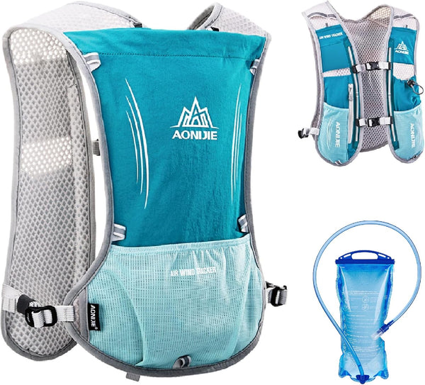 JEELAD Hydration Vest Backpack for Running, BPA-Free Leak-Proof Water Bottles for Marathon, Biking, Hiking, Cycling