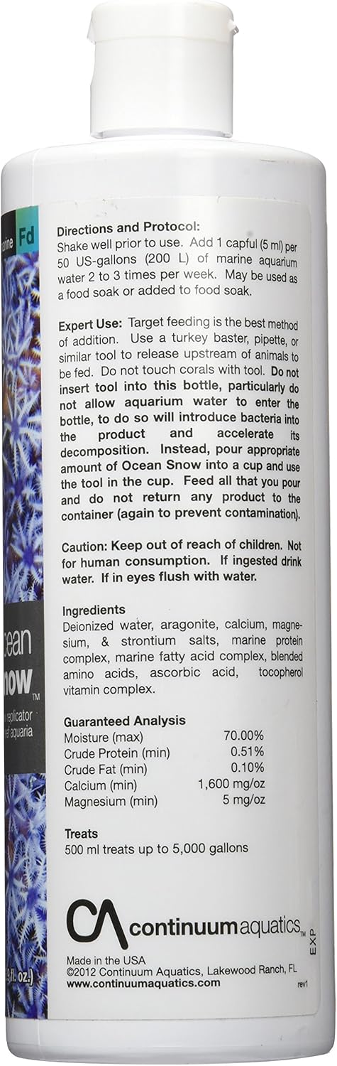 Continuum Aquatics Ocean Snow, Marine Ocean Snow Replicator, 500-ml