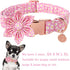 Summer Dog Collar with Flower, Cotton Cute Pink Flower Collar for XL Boy Girl Dog, Comfortable with Metal Buckle