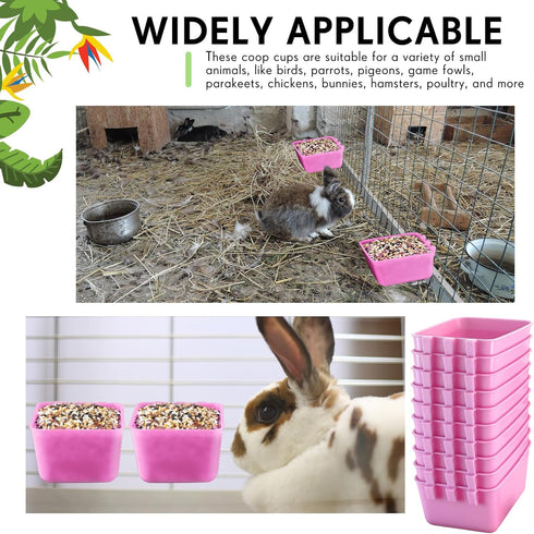 Maxdot 20 16 oz Pcs Chicken Water Feeder Cups Pigeon Bird Feeder Cups Hanging Cage Chicken Water Cup for Pet Parrot
