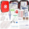 Travel-First Aid-Kit - Car-Home 300PCS Survival-Kit Outdoor-Adventure, Small Portable Red Emergency Essential Sets for