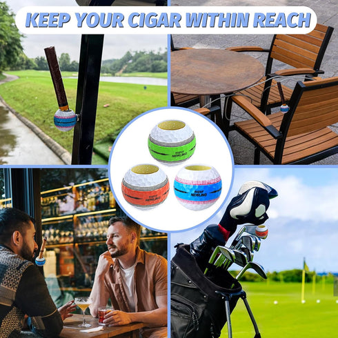 THE GOLFER STORE Portable Magnetic Cigar Holder for Golf Cart - Cigar Accessories in Orange