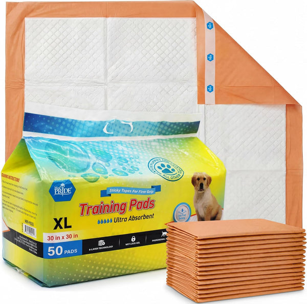 MED PRIDE Dog Training Pads with Adhesive Tabs & Attractant, Puppy Pee