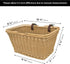 GRANNY SAYS Large Wicker Bike Basket with Accessories, Waterproof Front Bicycle Basket with Handles for Adult Bikes