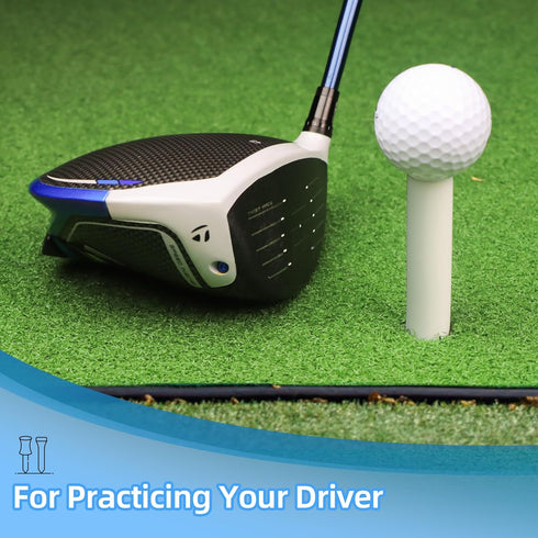 Rubber Golf Tees for Mats, 32 Pcs Golf Accessories with 6 Sizes Rubber Tees & 2 Sizes Plastic Tees for Practice