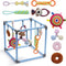 Nocciola Puppy Play Gym with 8 Hanging Toys, Indoor Jungle Gym Activities