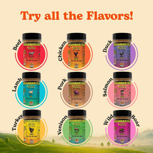 8 Wild Meadow Farms - Magic Dust Beef Jerky Topper, Single Protein Pet Food Topper for Dogs & Cats, Enhance Flavor