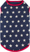 Fitwarm Patriotic Star Dog Shirt - 4th of July Holiday Clothes for Small Dogs, 100% Breathable Cotton