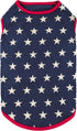 Fitwarm Patriotic Star Dog Shirt - 4th of July Holiday Clothes for Small Dogs, 100% Breathable Cotton