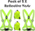 Safety Straps Reflective Vest for Running Hi Vis Suspenders Reflective for Men Women Safety Vests Strap Fully Adjustable