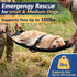 Geiserailie 6 Black Emergency Dog Stretcher for Large Dogs Portable Pet Rescue Carrier with Handles & Safety Strap
