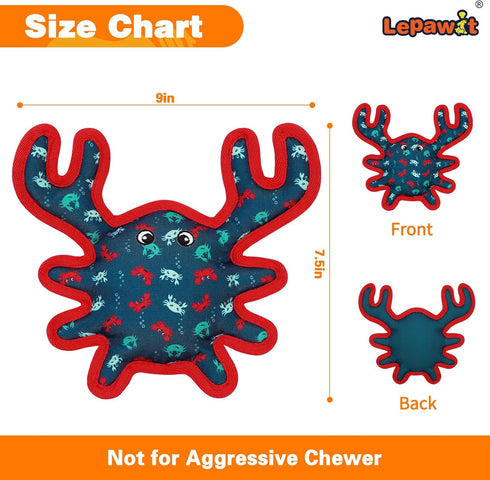 Squeaky Dog Toys, Sturdy Interactive Toys for Indoor Play, Cute Crab for Small and Medium Dogs
