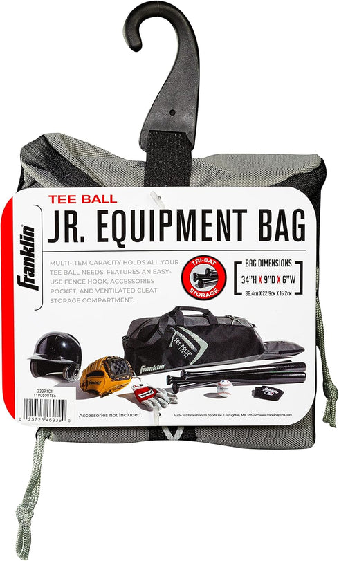 Franklin Sports JR3 Pulse Sport Equipment Bag - Tote for Baseball, T-Ball, Softball, Holds Bat, Helmet, Glove