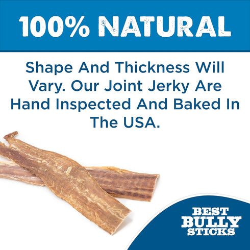 12 Inch 12 Count (Pack 1) Best Bully Sticks Beef Jerky for Dogs - of - All-Natural, High-Protein Gullet, Rawhide Free