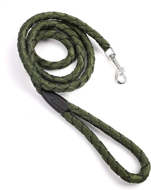 uxcell Dog Pet Leash Rope, Nylon 5 Feet Padded Handle Leash for Medium Large Dogs, Army Green