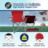 Weather Station Camping Chair, Lightweight and Portable Outdoor Folding Tailgate Quad Chair with Cup Holder
