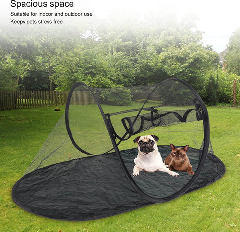 banapoy Cat Tent Outdoor, Portable Pet Playpen Up Enclosure Tent with with Carry Bag, Foldable Pet Exercise Tent