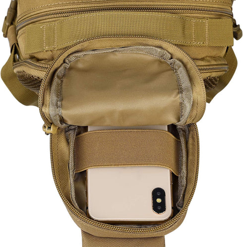G4Free EDC Tactical Sling Bag Backpack, Molle Chest Shoulder Assault Pack, Outdoor Daypack