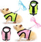 SATINIOR 2 Pieces Soft Mesh Harness Leash Vest Set with Bell for Guinea Pig, Ferret, Hamster, Rabbit (Green, Pink, S)