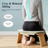 YUASDUU Folding Meditation Bench, Bamboo Kneeling Stool Squat Chair Prayer Kneeler Seiza Chair with Soft Pillow
