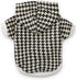 DroolingDog Dog Hoodie Pet Sweatshirt for Small Dogs - Houndstooth Girl Dog Clothes, Size Small