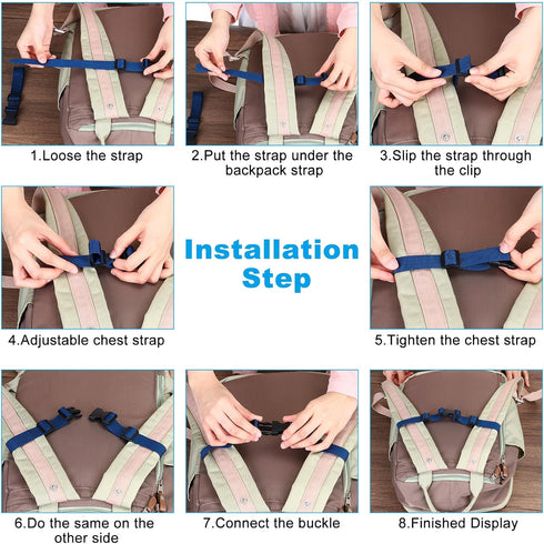 PATIKIL Backpack Chest Strap - 4 Pack Adjustable Replacement Strap for Outdoor