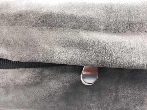Dogbed4less DIY Pet Bed Pillow, Grey MicroSuede Duvet Cover and Waterproof Internal Case for XL Dog at 55X47X4 Inch -