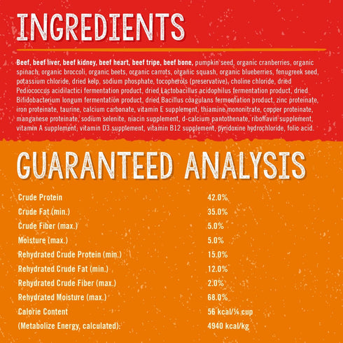 Stella & Chewy's Freeze Dried Raw Super Beef Meal Mixer, Dog Food Topper for Small & Large Breeds, Grain Free, Protein