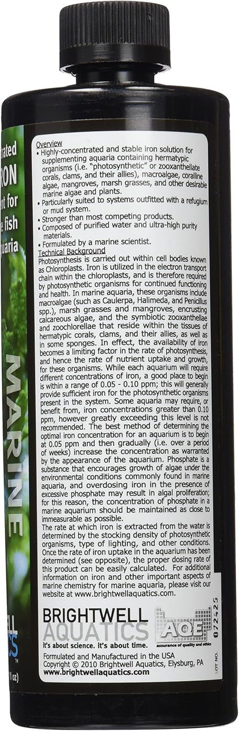 Brightwell Aquatics Ferrion - Concentrated Iron Supplement for Marine Fish and Reef Aquariums 500-ml