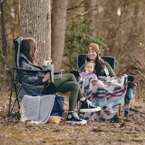 300 LBS, SUNNYFEEL Folding Oversized Camping Chair, Padded Portable Lawn Chairs for Adults Heavy Duty Folding Camp Quad