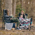 300 LBS, SUNNYFEEL Folding Oversized Camping Chair, Padded Portable Lawn Chairs for Adults Heavy Duty Folding Camp Quad