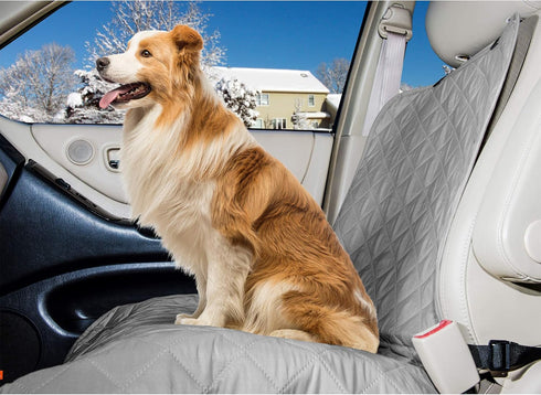 Furhaven Universal Quilted Water-Resistant Car Seat Protector - Gray, One Size