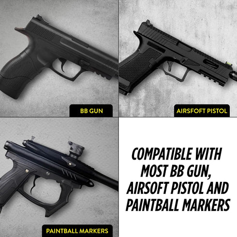 Guard Dog Security 12 Gram CO2 Cartridges - Non-Threaded for BB Gun, Airsoft Pistol, and Paintball Markers