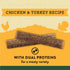 16 oz. Zukes Adventure Sticks Chicken and Turkey Dog Treats, Natural Dog Treat Sticks - Pouch