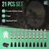 Square1 Presta Valve Core Kit, 10 Universally Compatible Presta Valve Cores, 1 Removal Tool & 10 Caps for Tubeless Bike