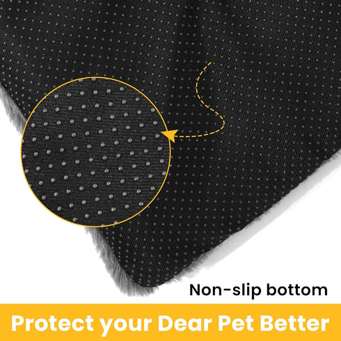 Dog Beds Crate Pad for Large Dogs, Cat Bed Washable Dog Crate Pad, Anti-Slip & Anti-Scratch Pet Sleeping Mat (Gray, L)