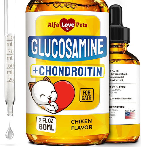 Glucosamine for Cats, Joint Supplement in Liquid Form, Chicken Flavor, 2 Oz