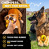 Indestructible Ring Ball for Aggressive Chewers, Non-Toxic Natural Rubber Dog Toys, Butter Scent, Yellow (4.5”)
