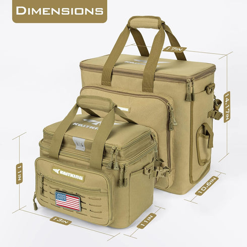KastKing Karryall Fishing Tackle Bags - Medium Khaki, Water Resistant for Saltwater or Freshwater Fishing Gear Storage
