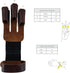Three-Finger Archery Glove, Full Grain Leather Bow and Arrow Shooting Accessory for Archers, Bourbon Brown